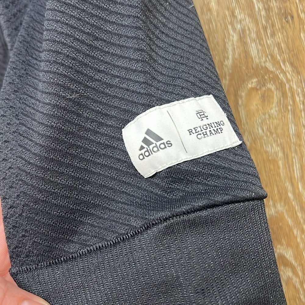 Adidas x Reigning Champ Black Ribbed Hoodie Size M - Picture 7 of 8